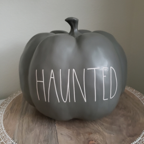 Rae Dunn Other - Rae Dunn Large Haunted pumpkin in grey